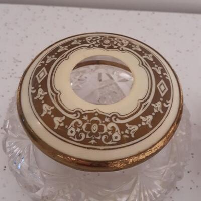 Lot 34-Antique Lock of Hair Keeper and Matching Jar