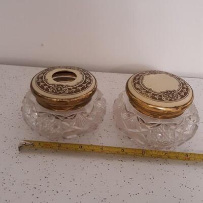 Lot 34-Antique Lock of Hair Keeper and Matching Jar