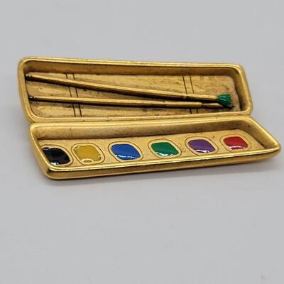 Lot 91: Vintage  goldfill Artist watercolor box by Danecraft