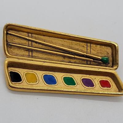 Lot 91: Vintage  goldfill Artist watercolor box by Danecraft