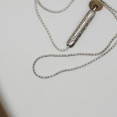 Lot 97: Handcrafted silver necklace signed by artist