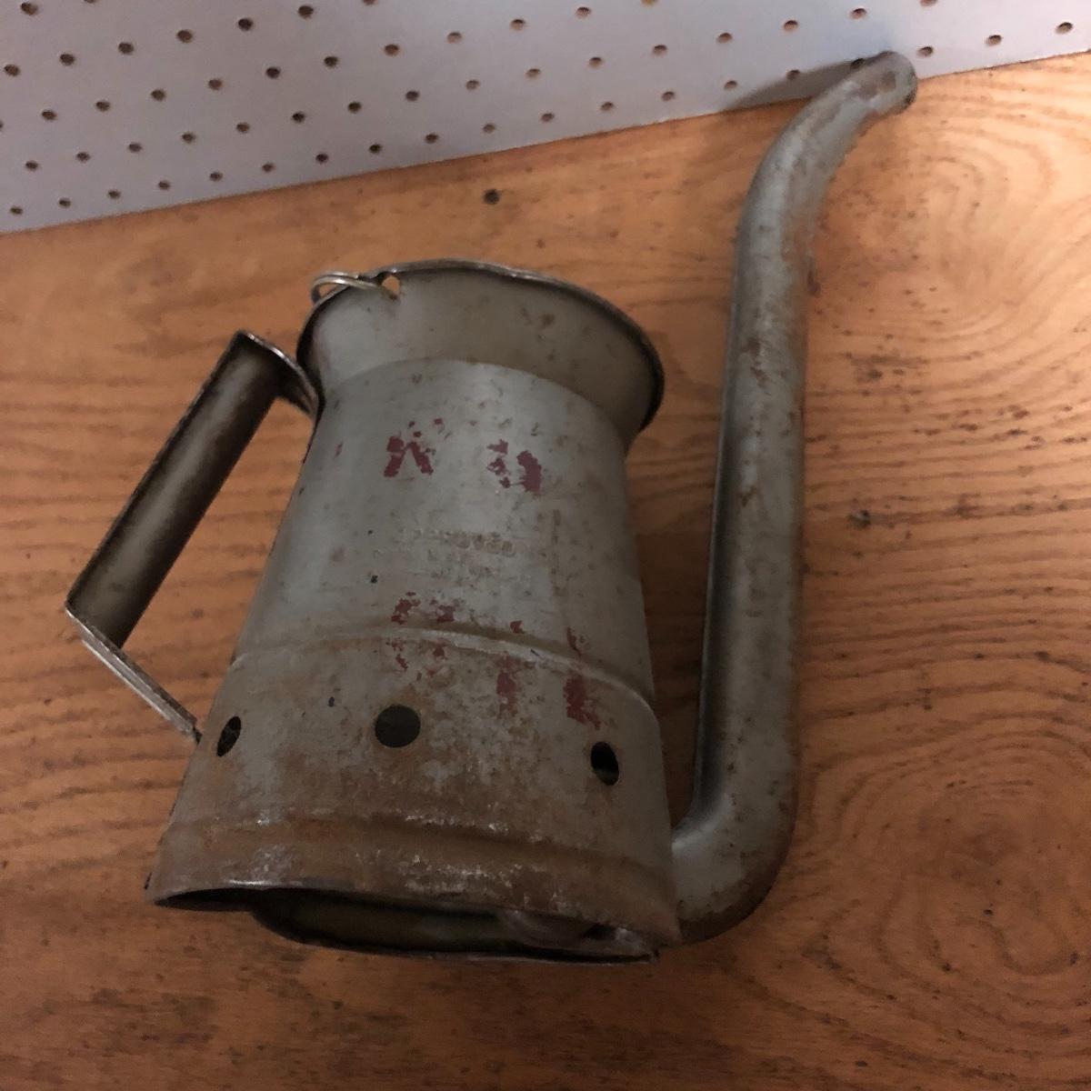 Lot 65 - Vintage Oil Can & Drain Pan | EstateSales.org