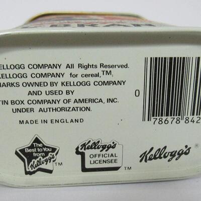 Small Kellogg's All Bran Tin, Made in England, 1984