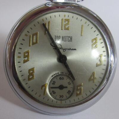 1950s Ingraham Top Notch Pocket Watch