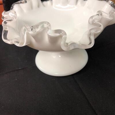 Fenton silver crest footed candy dish