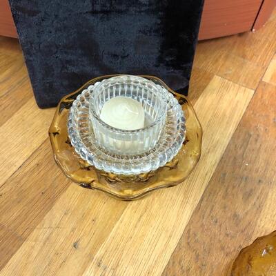 Fenton 4-piece star pattern fairy lamp