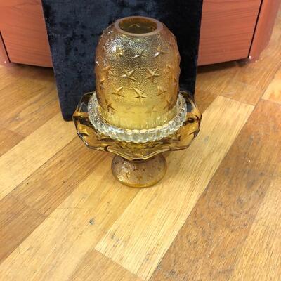 Fenton 4-piece star pattern fairy lamp