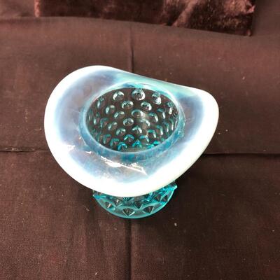 Fenton opalescent baby blue toothpick holder 
