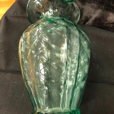Fenton optic pinch green vase