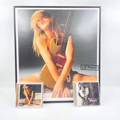LIZ PHAIR FRAMED POSTER AND CDS LOT