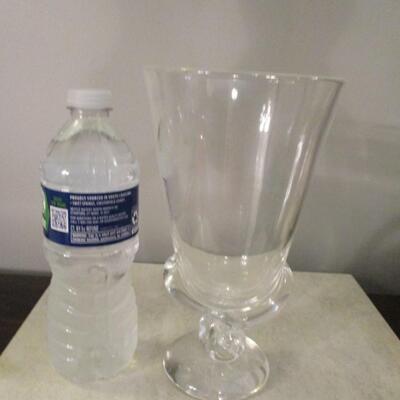 Signed Steuben Crystal Glass Vase 
