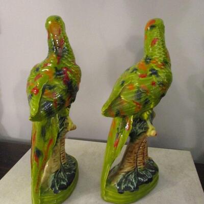 California Original Ceramic Parrot Bird Statues ï»¿ 