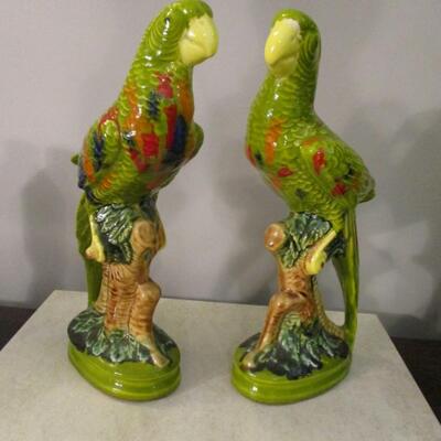 California Original Ceramic Parrot Bird Statues ï»¿ 