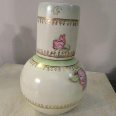 RS Prussia Porcelain Handpainted Bedside Carafe & Cup