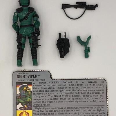 Vintage Hasbro GI Joe 1989 Night Viper Action Figure