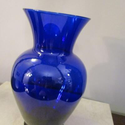 Cobalt Blue Glass Vase 9