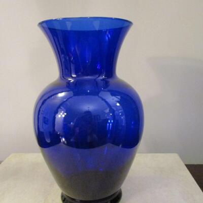 Cobalt Blue Glass Vase 9