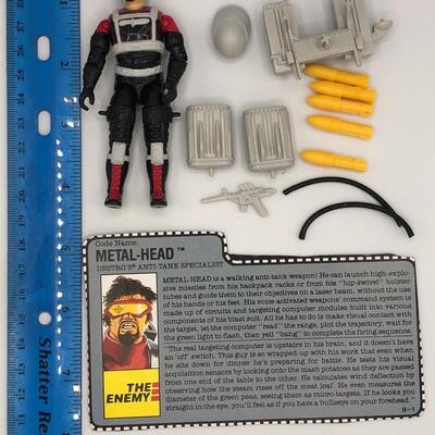 Vintage Hasbro GI Joe 1990 Metal Head Action Figure