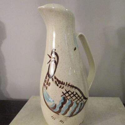 Red Wing Pottery Bob White Quail Pitcher  