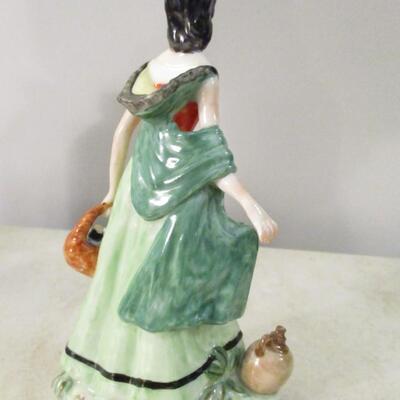 Porcelain Lady Figurine - Marked
