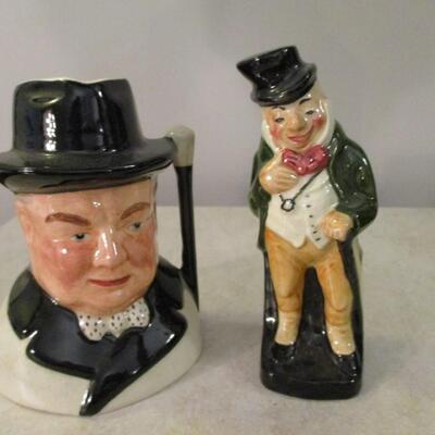 Staffordshire Character Jug Churchill & Englishman Figure
