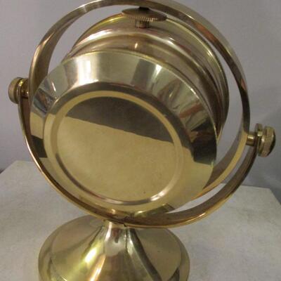 Seth Thomas - Polished Brass Nautical Ship Desk Clock Schooner