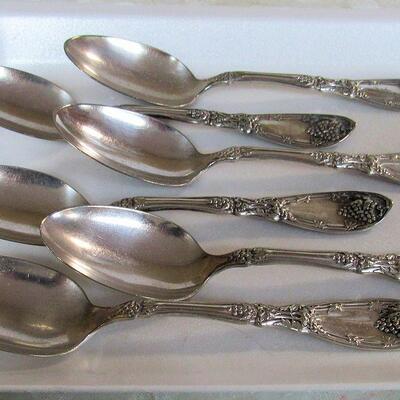 6 Vintage La Vigne Silver Plate Spoons by 1881 Rogers Co