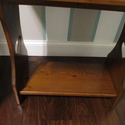 Side Table With Drop Leaf Sides 