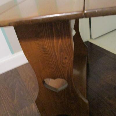 Side Table With Drop Leaf Sides 