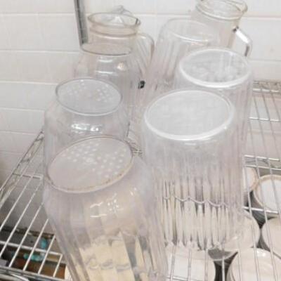 Assortment of Clear Food Grade  Water or Beverage Pitchers 