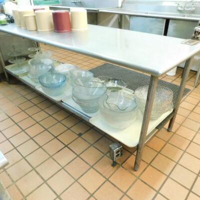 Commercial NSF Work or Prep Table with Can Opener (No Contents)