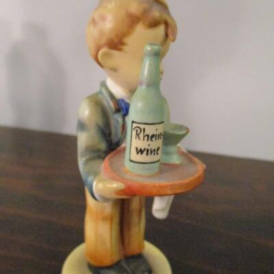 Vintage Hummel / Goebel WAITER - Boy Holding Wine and Glass TMK 3 #154
