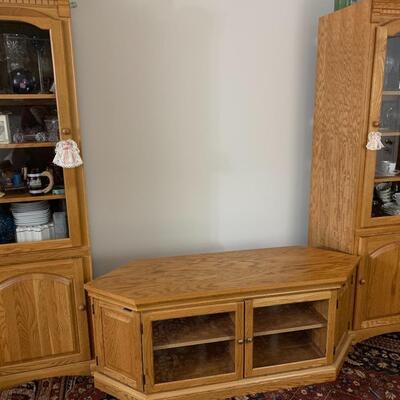 Entertainment Center With TV Stand Cabinet