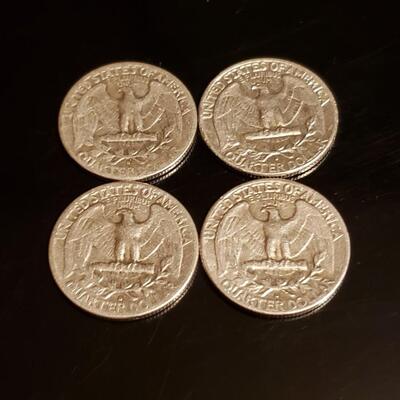 4 silver washington quaters 