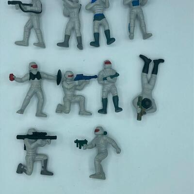 Vintage 1986 Mattel GUTS Laser Force Set of 10 Mini Figures 