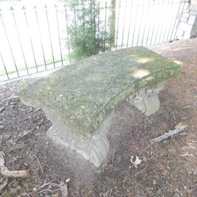 Vintage Concrete Garden Bench #1 of 3