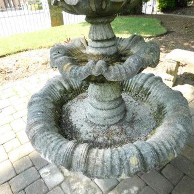 Impressive Vintage Concrete Garden Fountain