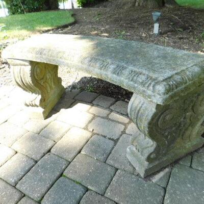 Vintage Concrete Garden Bench #2 of 3