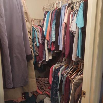 45 - Closet Contents w/Shoe Rack