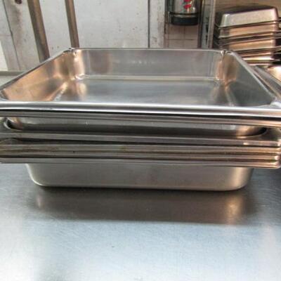 7 Stainless Steel Pans (13 7/8