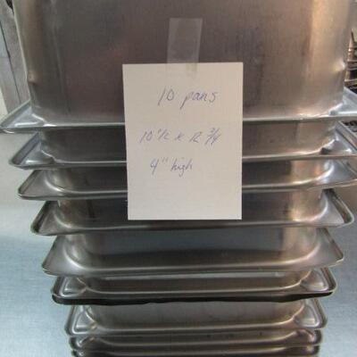 10 Stainless Steel Pans (10 1/2