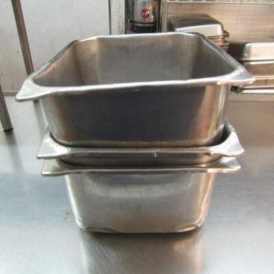 3 Stainless Steel Pans (10 3/8