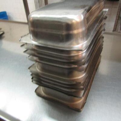 11 Stainless Steel Pans (7