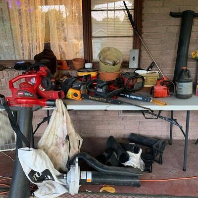 Lot 34: Yard tools & machines