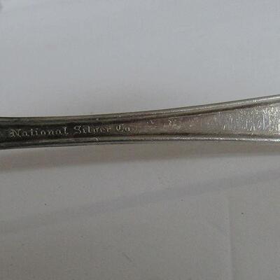 Silver Plate Pie Server, National Silver Co Rose and Leaf Pattern