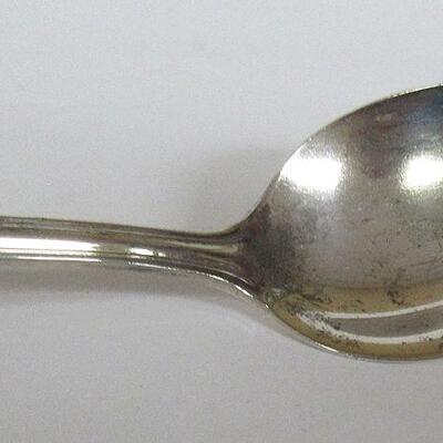Webster Sterling Handle Fancy Serving Spoon and Holmes and Edwards Silver Inlay Teaspoon