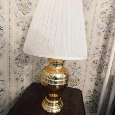 Pair of Vintage Brass Post Table Lamps