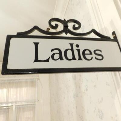 Ladies and Gentlemen Wrought Iron Blade Frame Single Sided Signs (See all Pictures)