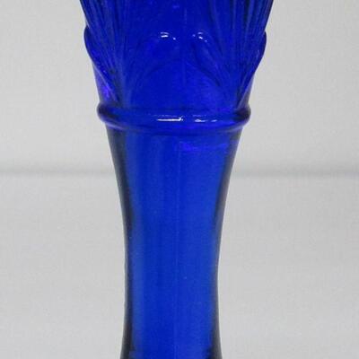 Vintage Fenton Cobalt Blue Drapery Glass Bell