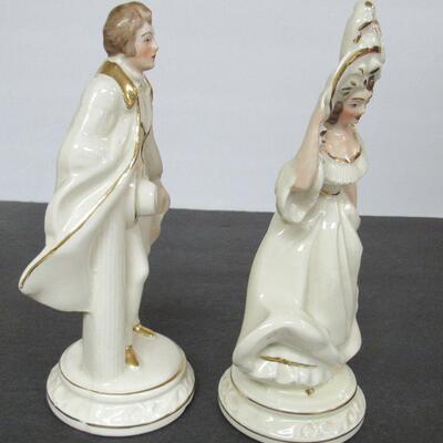 Pair Vintage Figurines, Good Quality, Unmarked